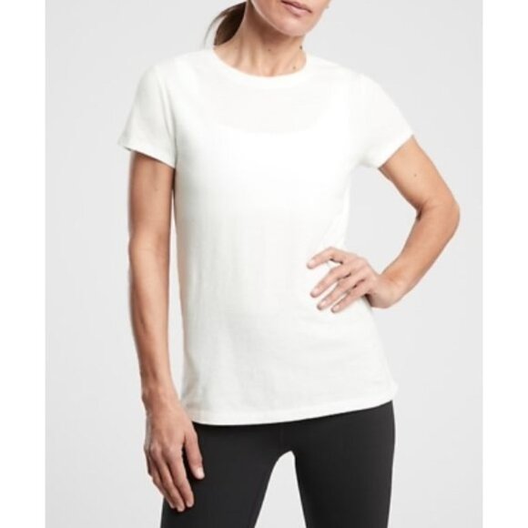 Athleta Organic Daily Crew Tee Women's Size 1XL in Cali White New With Tags! - Picture 1 of 6